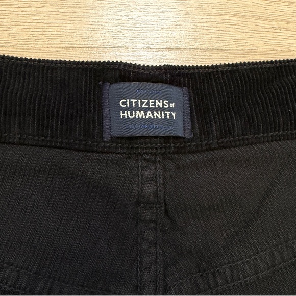 Citizens of Humanity Paloma Black Wide Leg Corduroy Pants - size 28 - Picture 4 of 11